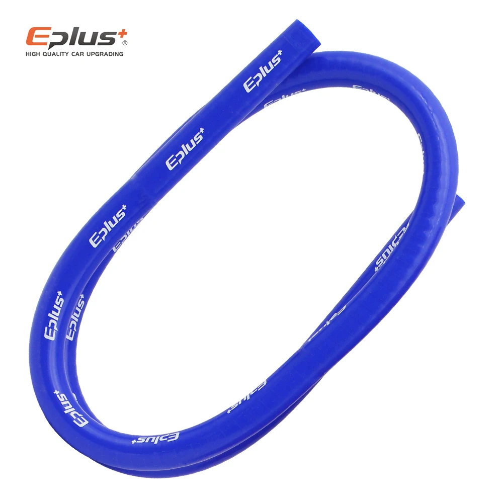 Eplus tubo de sílica gel universal, 4 camadas, 1 metro, mangueiras de silicone de poliéster, motor de carro reto, resistência a altas temperaturas, azul