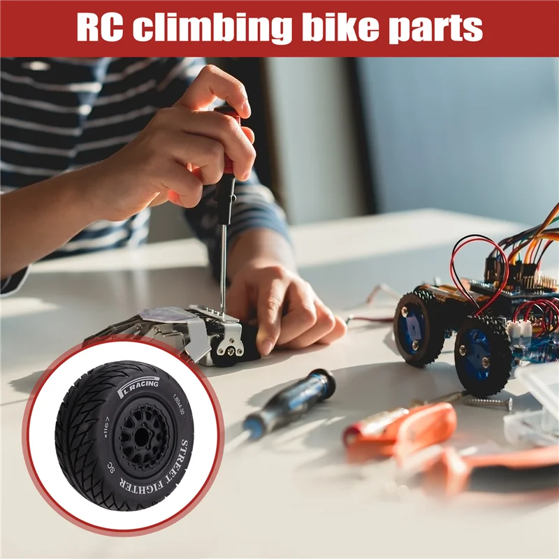 ABBK-4Pcs 110 مللي متر 1/10 دورة قصيرة إطارات شاحنة عجلة الإطارات مع 12 مللي متر عرافة ل Slash Arrma Senton Huanqi 727 Vkar 10Sc Rc سيارة