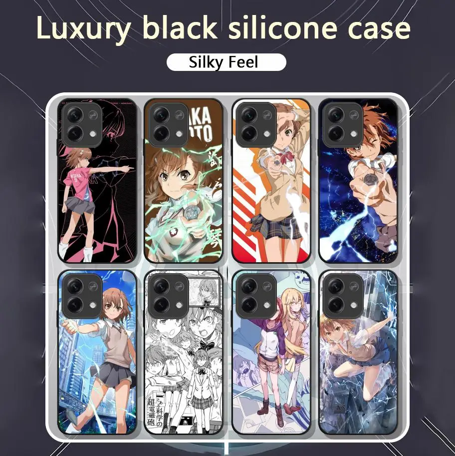 Scientific Railgun Mikoto Misaka Phone Case For Xiaomi Redmi Note 13,12,11, 10 Pro Plus S,  5G, 12S, Soft Black Phone Cover