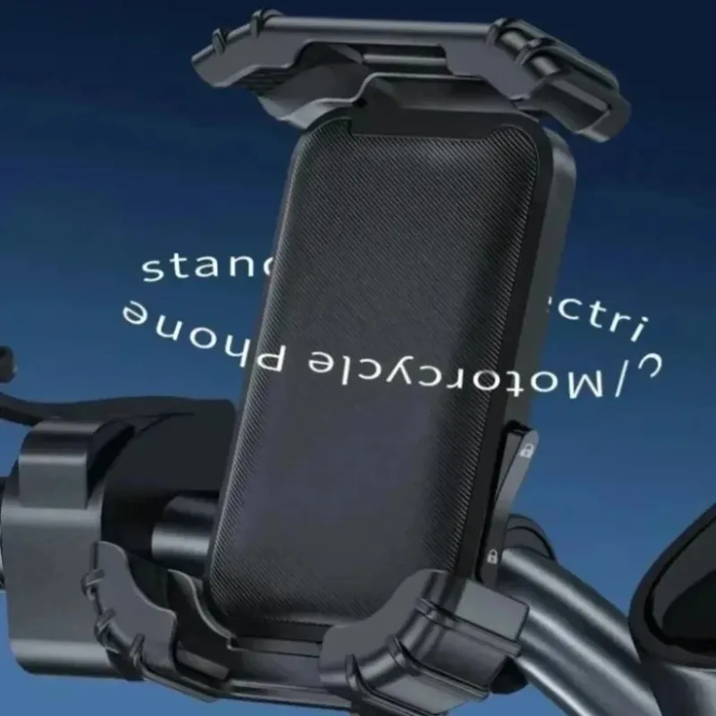 Off Road Anti Shake Phone Mount Motorcycle Handlebar Phone Holder 360 Rotatable Shockproof For Bicycle Motorbike GPS Navigation