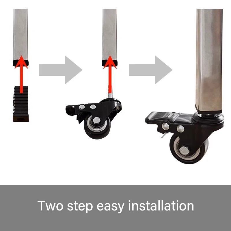 M8 Universal Shelving Wheels Storage Racks Table Legs Coffee Table Legs Table Casters Hangers Mobile Pulleys Silent Casters