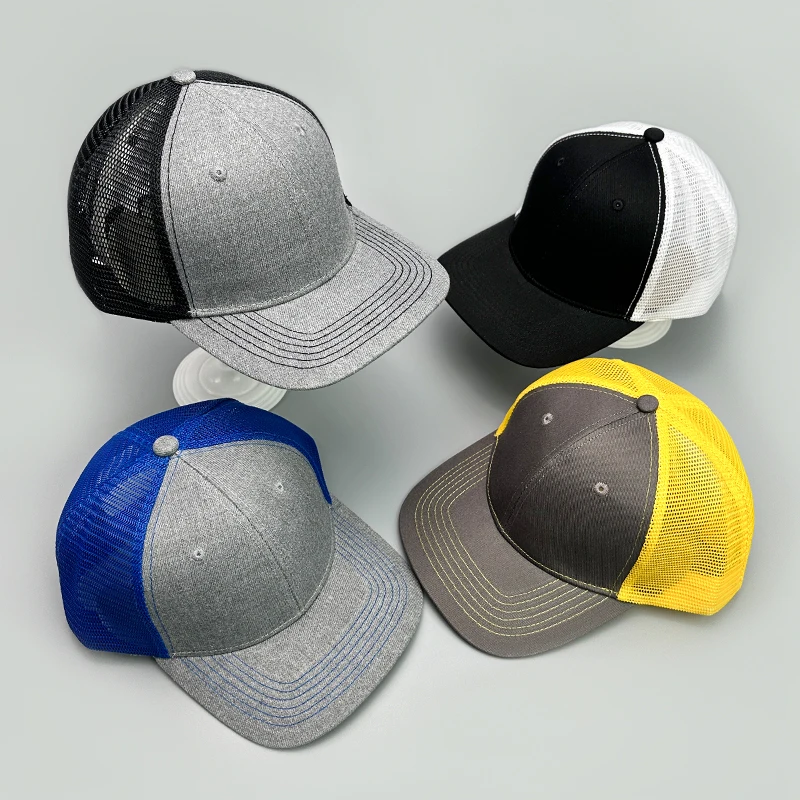 

Hip Hop Color Block Baseball Hats New Men Women Outdoor Sunshade Mesh Breathable Casual Versatile Simple Fashion Trucker Caps