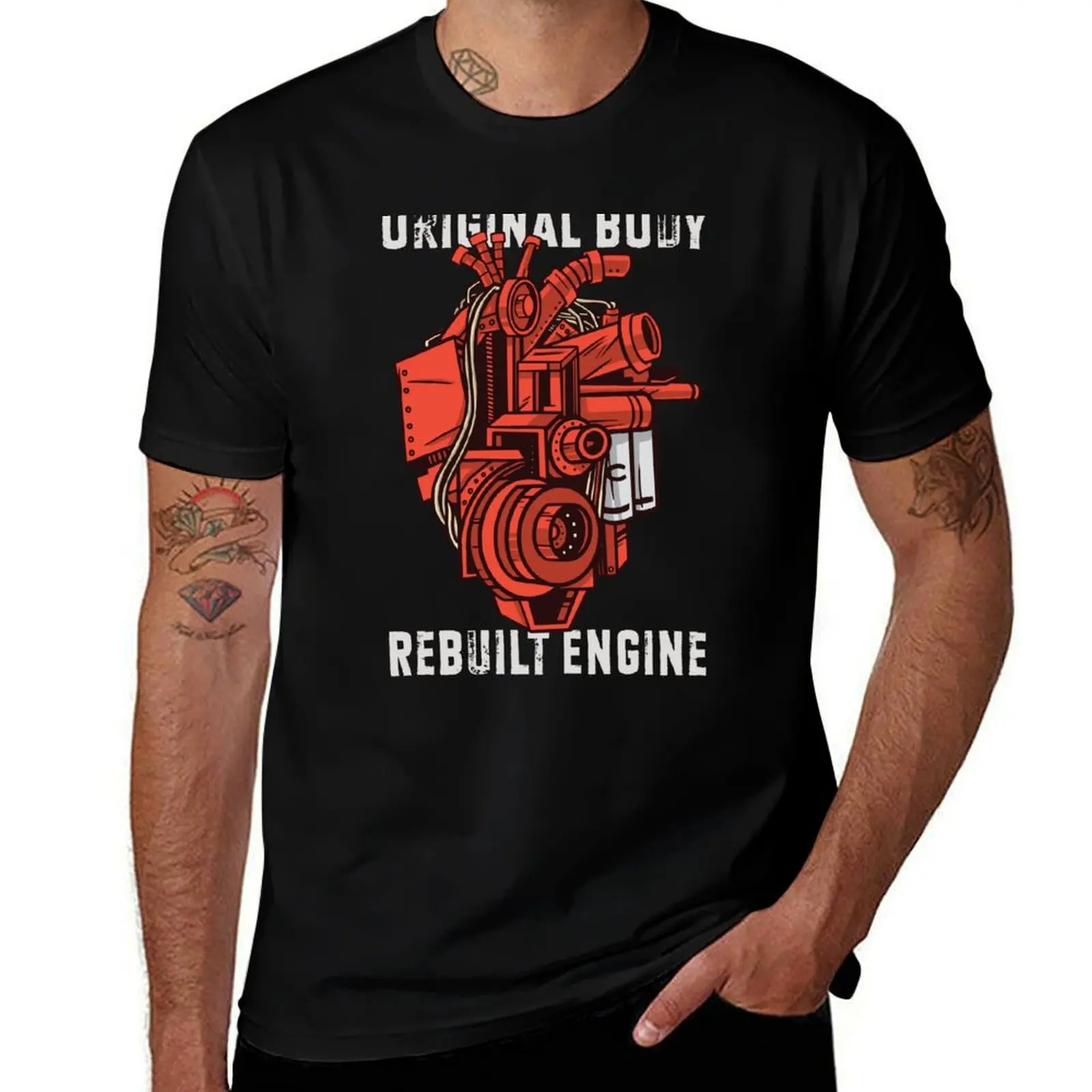

Bypass Surgery Open Heart Surgery Survivor Mechanic Heart T-Shirt t shirts for man slim fit essential t shirt