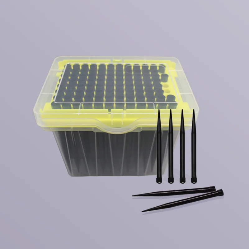 96 Pcs Cassette Micropipette Tips 50ul/200ul/1000ul Black Conductive Sterile Cartridge Filter Tips Lab Equipment 95mm/58mm