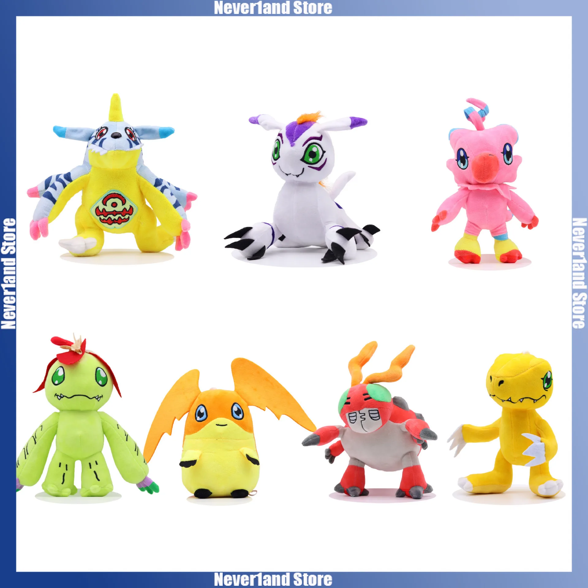 

20cm Digital Monster Plush Doll Cute Gabumon Patamon Stuffed Toy Cartoon-shaped Throw Pillow Badroom Desk Decoration Gifts