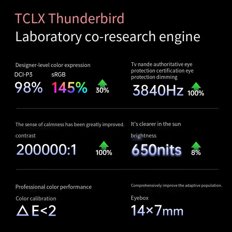 TCL Rayneo Air 3 Smart AR glasses HD Viewing Portable Screen 120Hz High Refresh Handheld Giant Screen VR Glasses