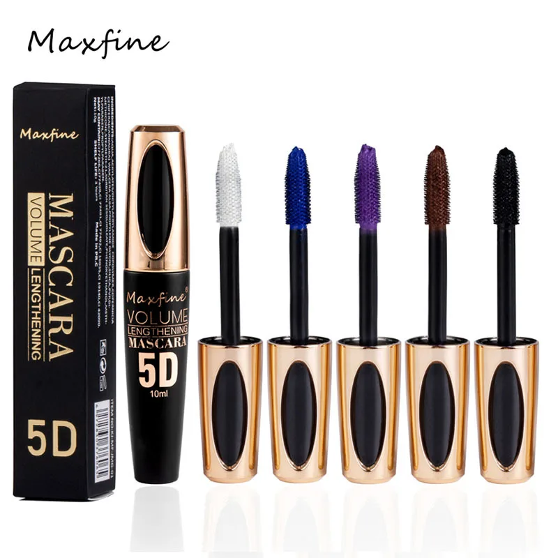 5D Farbe Mascara Bunte Wimpern Mascara Wimpern Curling Verlängern Blau Braun Lila Schwarz Weiß Wasserdicht Mascara