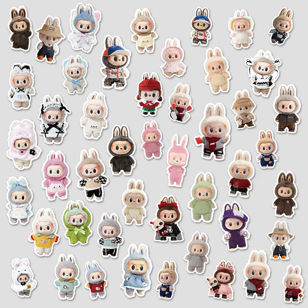 50PCS süße Cartoon LABUBU Puppe Graffiti Aufkleber für Fahrrad Hand Konto Federmäppchen Aufkleber