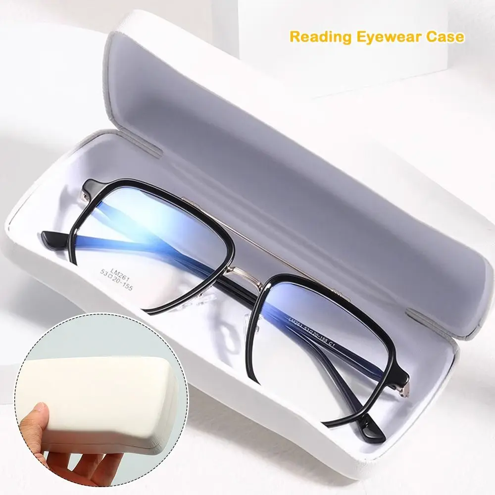 بو الجلود نظارات مربع المحمولة ضغط المقاومة نظارات القراءة حالة مكافحة فقدان نظارات حامل الرجال النساء