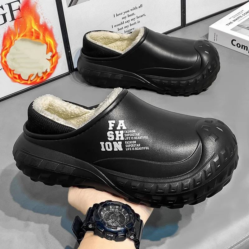 

Men's and Women's Autumn and Winter Non-Slip Cotton Slippers for Outdoor Wear, Warm and Fashionable Cotton Shoes