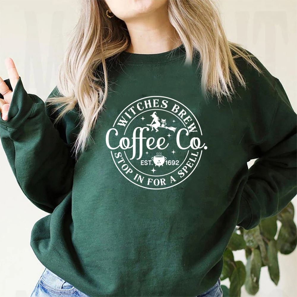 Witches Brew Sweatshirt HalloweenFunny Coffee Co Hoodie Spooky Season Sanderson Sister Halloween Witches Crewneck Sweatshirts