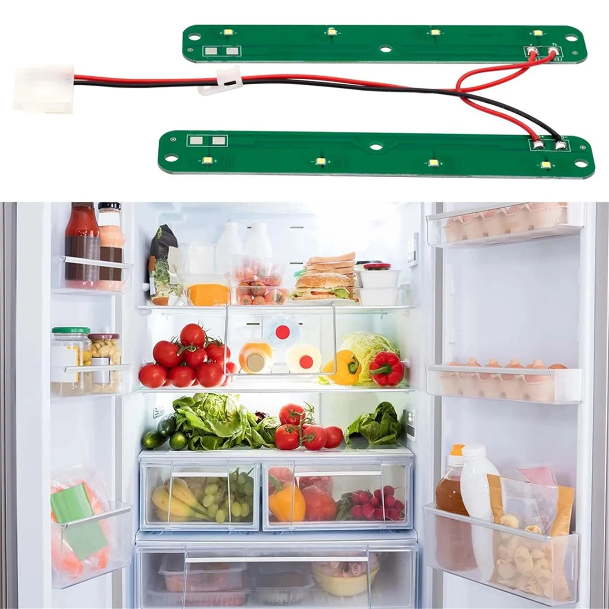 ث 11042554   لوحة تجميع وحدة إضاءة LED للثلاجات، تحل محل ث 11527432   ث 11101384   ث 11333374   ث 11387579 -T33C