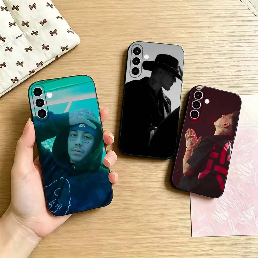 Hip Hop Rapper Soft Black Cover, Fit for Samsung Galaxy A02S,A12,A22,A32,A42,A52,A21S,A31,A41,A51,A71,A72,A73,A30S