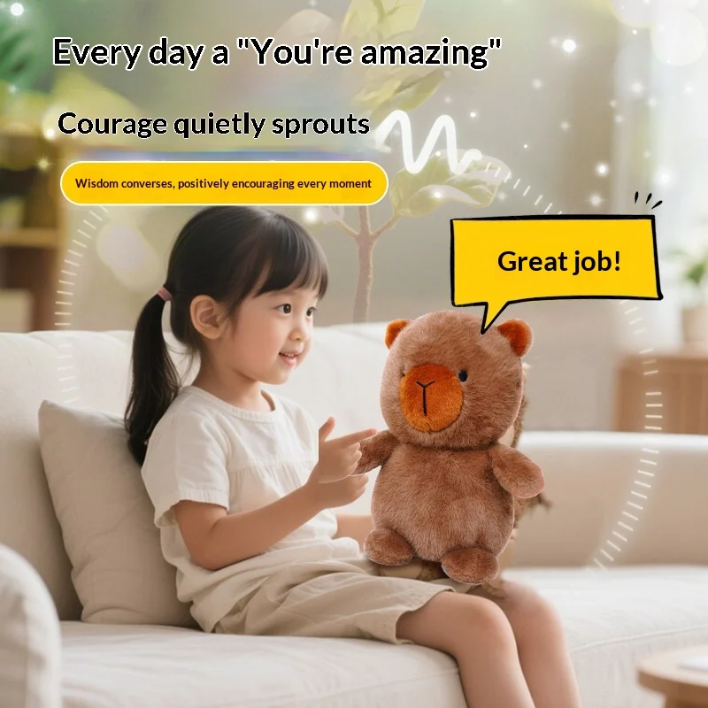 

Jopark Ai Talking Plush Lion Toy Dual Core Ai Dialogue Antibacterial Plush 100k+ Knowledge Base Baby Comfort Companion Kids Gift