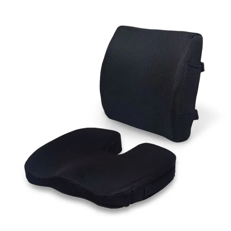 J1UL1N Seat Cushion Lumbar Support Pillow With Adjustable Strap-Chair Cushions For Sciatica Pain Relief-With Washable Cover