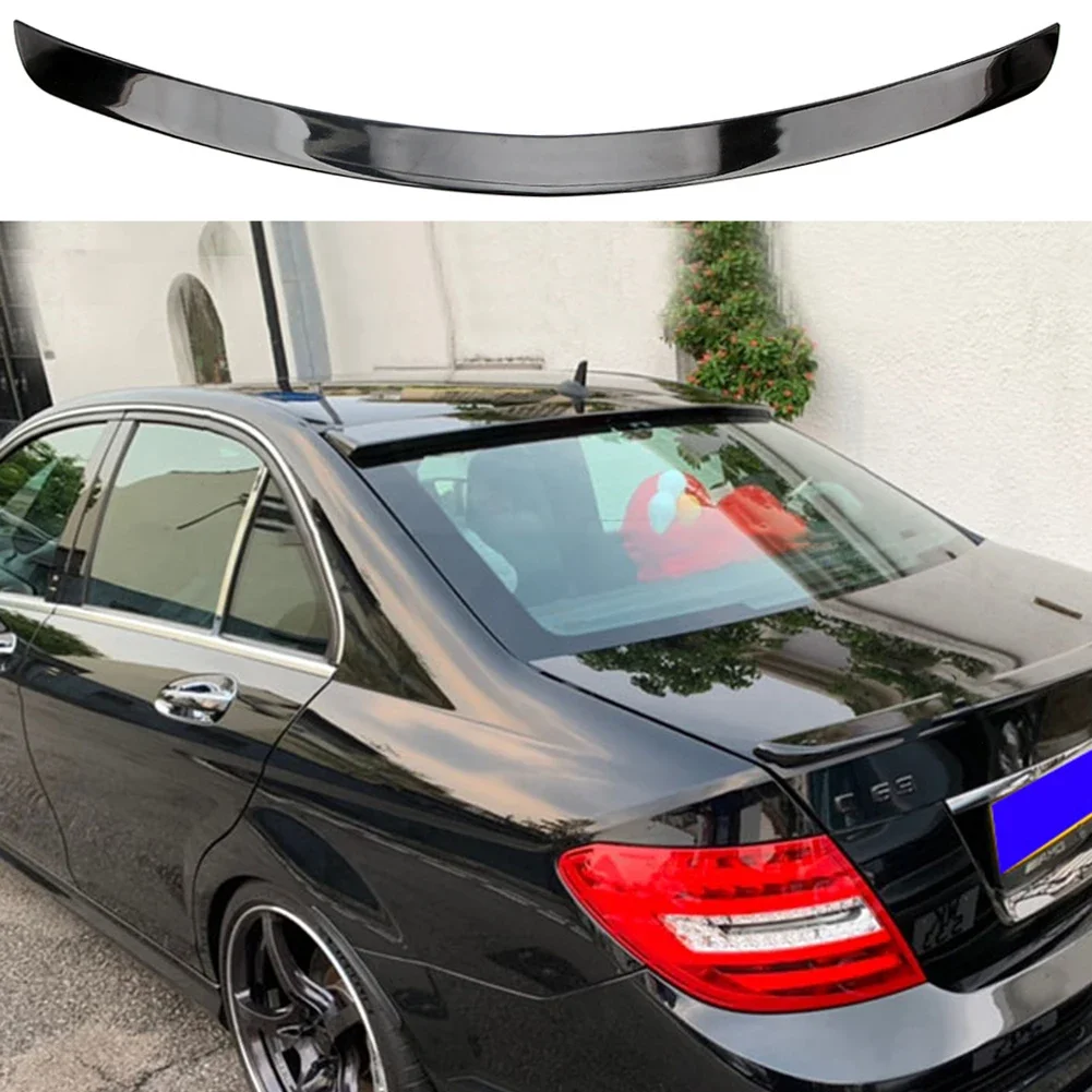 

ABS Rear Trunk Spoiler For Mercedes Benz C-class W204 4 Doors 2007 2008 2009 2010 2011 2012 2013 2014 Carbon Fiber Paint