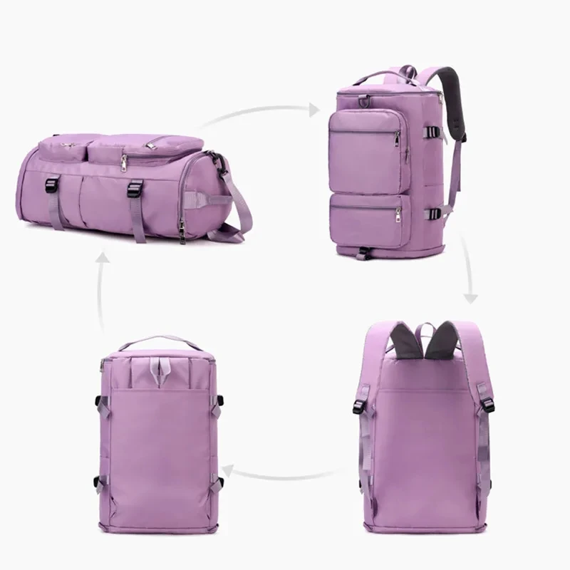 Women Backpack Large Travel Tote Weekend Sports Bags Yoga Bagpacks Luggage Packing Shoulder Duffle Bags Multifunctional Daypack