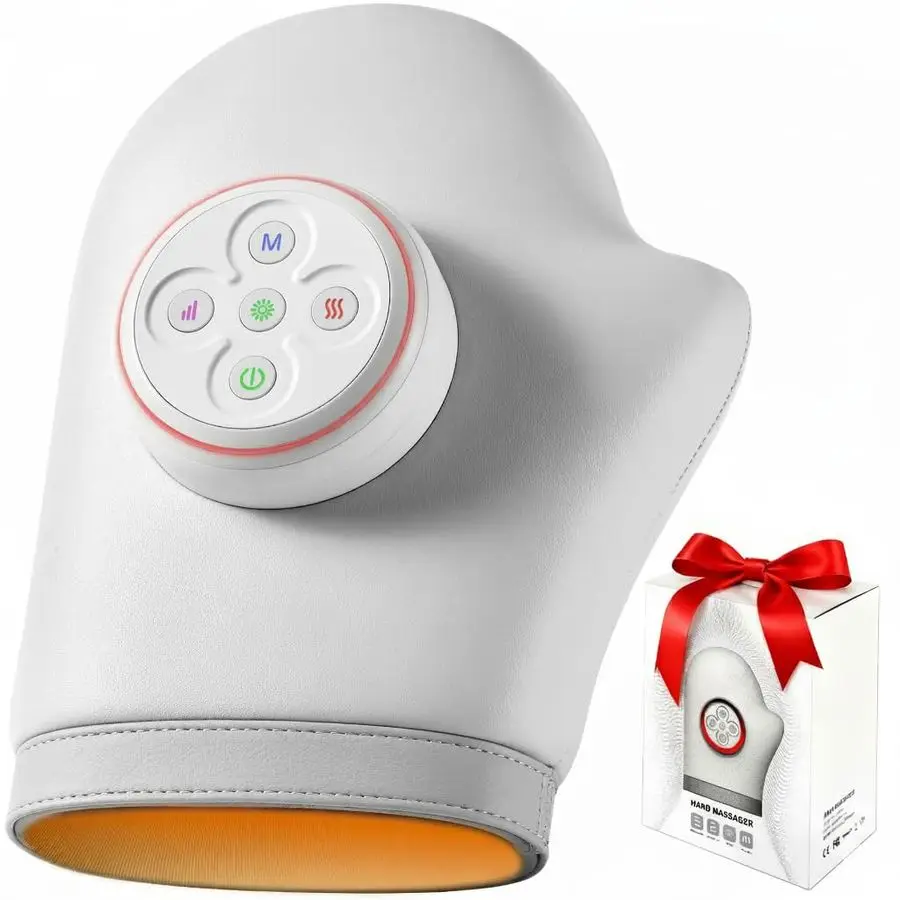 

Massager with Heat and Compression, Finger and Palm Massage Machine Gifts for Women, Cordless and Rechargeable