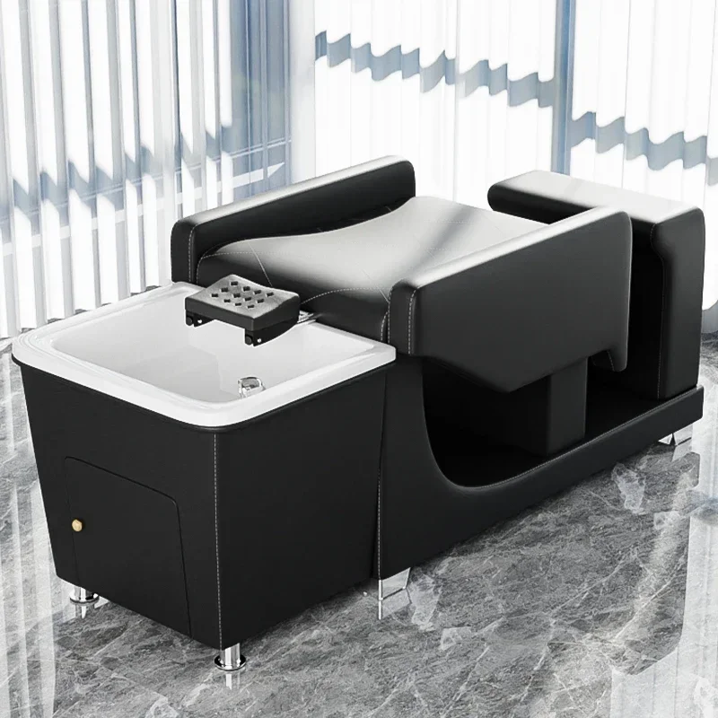كرسي شامبو لتدوير المياه متعدد الوظائف من xxzBarber Shop، سرير تنظيف وتدليك الرأس في صالونات التجميل