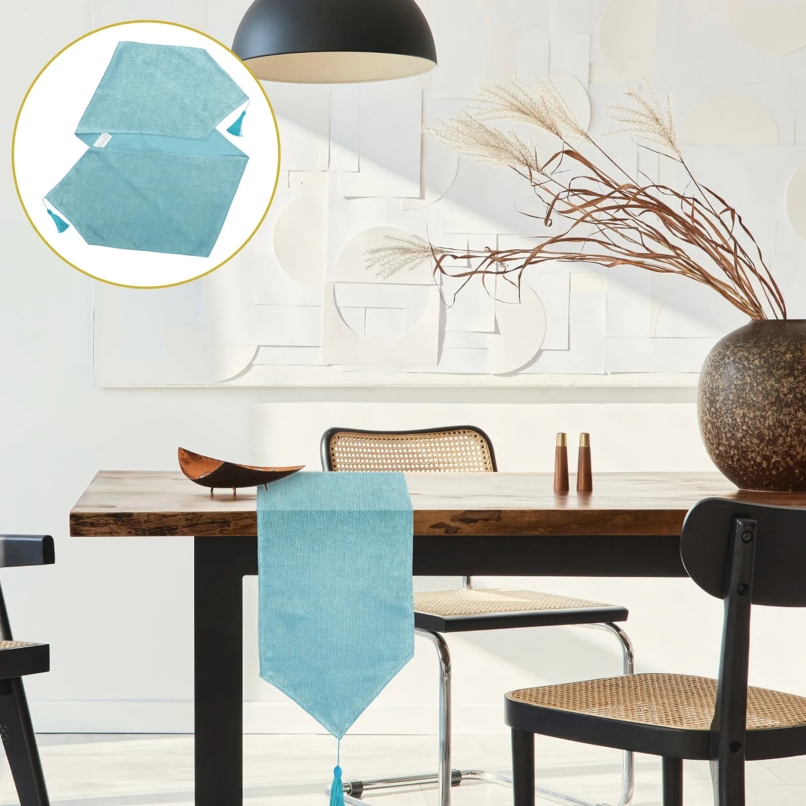 

Delicate Tassel Table Runner Cotton Linen Decorative Tablecloth for Wedding Party Dining Table Home Hotel Decor