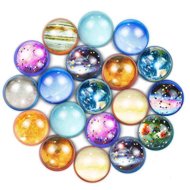 10PCS Solar System Planets Space Themed Party Favors For Kids Rubber Bouncy Balls 30MM Balle Rebondissante Kinder Spilzeug