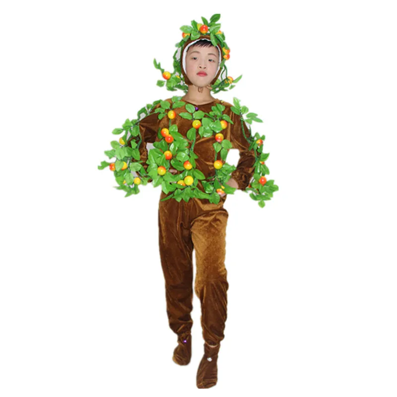 Aardbeienboomkostuum voor kinderen Schooldanskleding Schattige kleine boomkostuum Halloween Cosplay