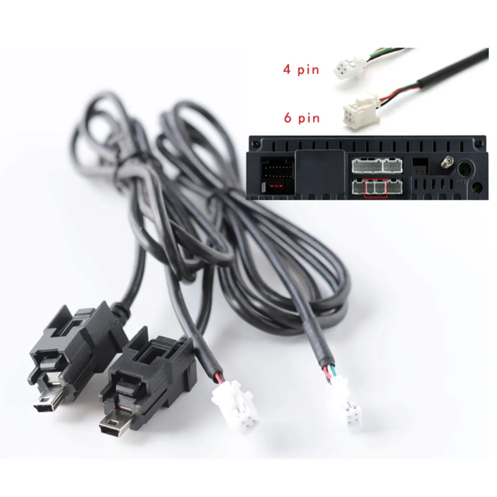 

Car Radio Installation 4 6 Pin Cable Practical USB Adapter For Android Radio Adapter USB To Mini-USB Non-deformable