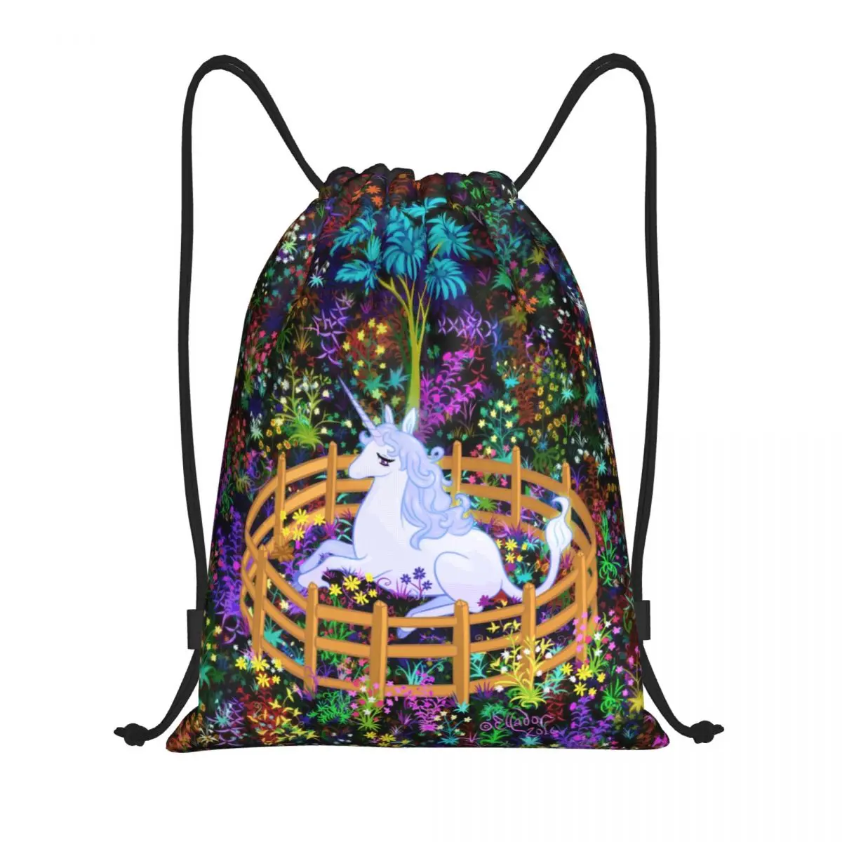 Sacs à cordon personnalisés avec affiche The Last Unicorn In Captivity, sac à dos léger de rangement pour sport et salle de sport pour femmes et hommes