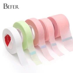 Eyelash Tape 2/5 Rolls Breathable Easy to Tear Medical Tape Non-woven Under White Silk Paper Patches for Eyelah Extension Tools