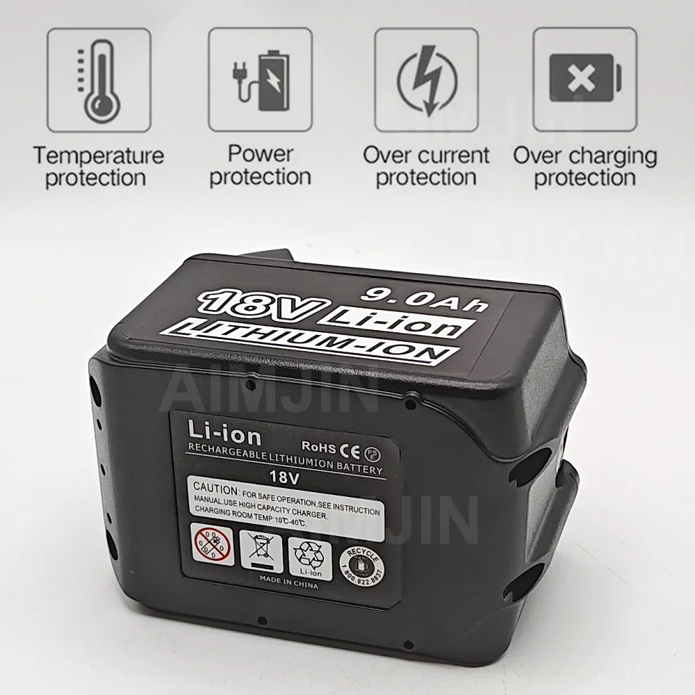 2024 Upgraded 9A for Makita 18V Battery BL1830B BL1850B BL1840 BL1860 BL1815 Replacement Lithium Battery