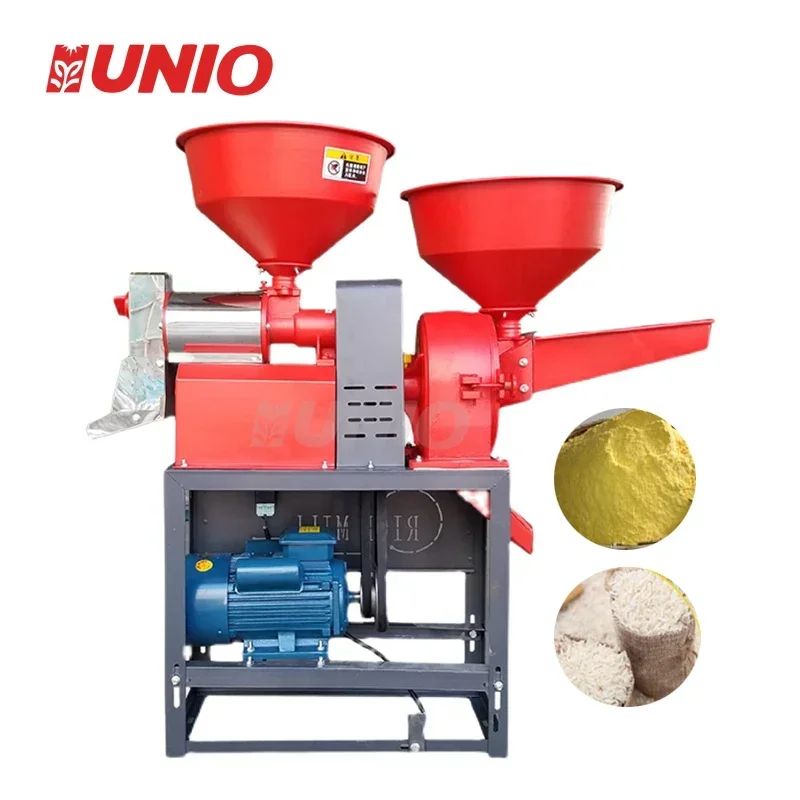 Automatic Mini Family Type Home Use Grain Mill Machine Paddy Separator Rice Mill Milling Polishing Machine