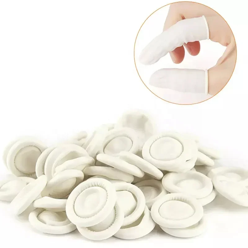 Disposable Fingertips Protector Gloves Natural Rubber Non-slip Anti-static Latex Finger Cots Fingertips Durable Tool Fingertip