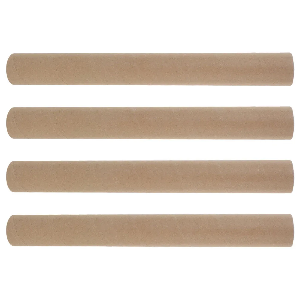 4 قطعة أنابيب بريد ورق الكرافت المستديرة أنابيب شحن شديدة التحمل للملصقات الفنية مخططات حامل المستندات الطويلة قوي