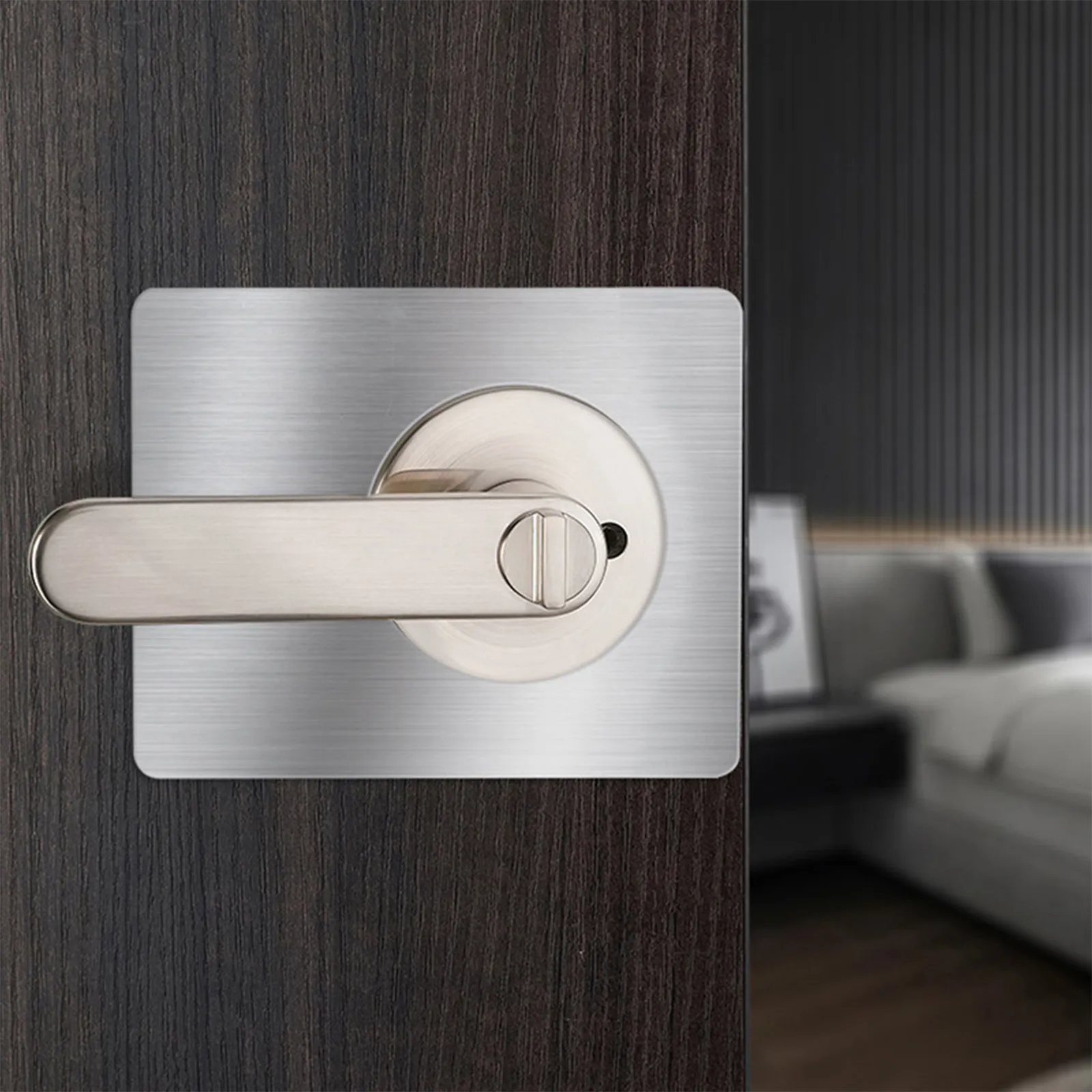 2 Pcs Door Lock Reinforcement Plate Repair Knob Backplate Accessory Strike Filler