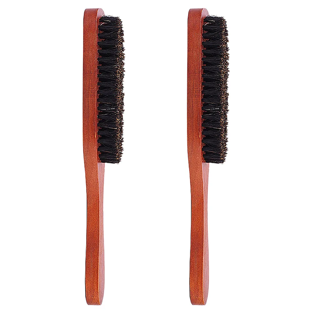 

2Pcs Quality Wooden Hair Combs For Teasing Bristle Brush With Soft Bristles Scalp Massage Essential For Travel And Home