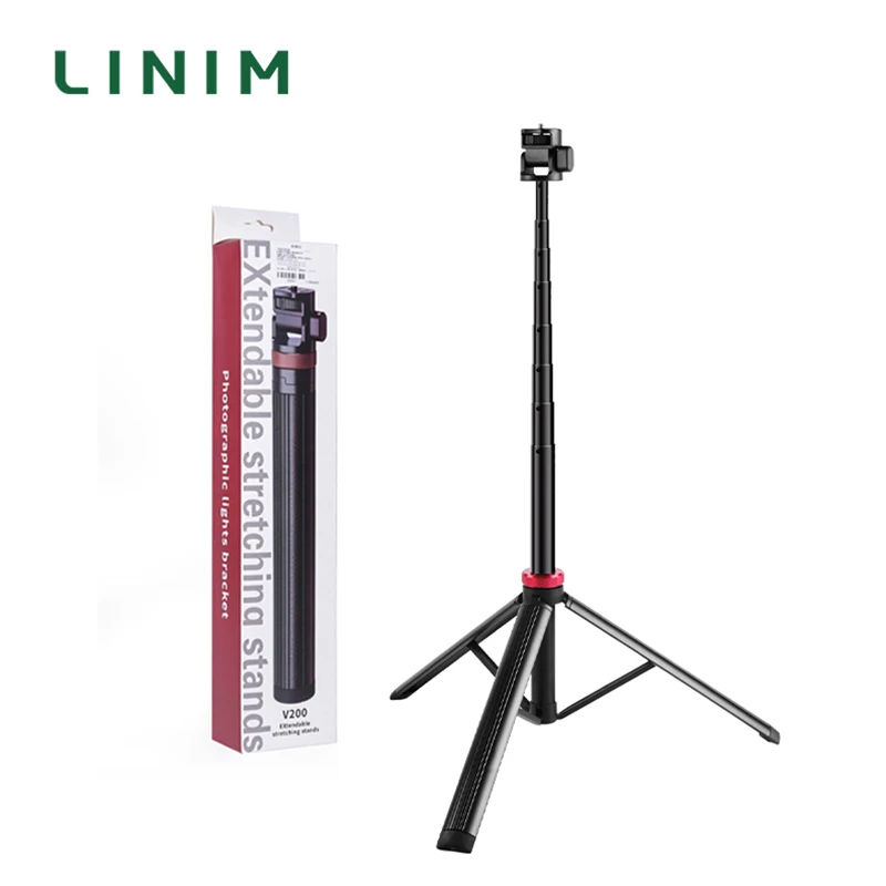 

Портативный штатив-монопод V200 «Всё в одном» с подсветкой и держателем для микрофона для записи и прямых трансляций