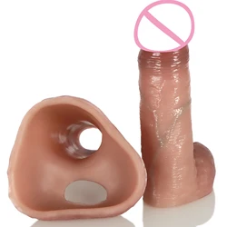 2 Size Penis Sext Toys Mens Big Penis Sleeve Xxl Silicone Sleeve Cock Sleeve Enlargment Sex Toys For Men Gaine Penien Latex Xxl