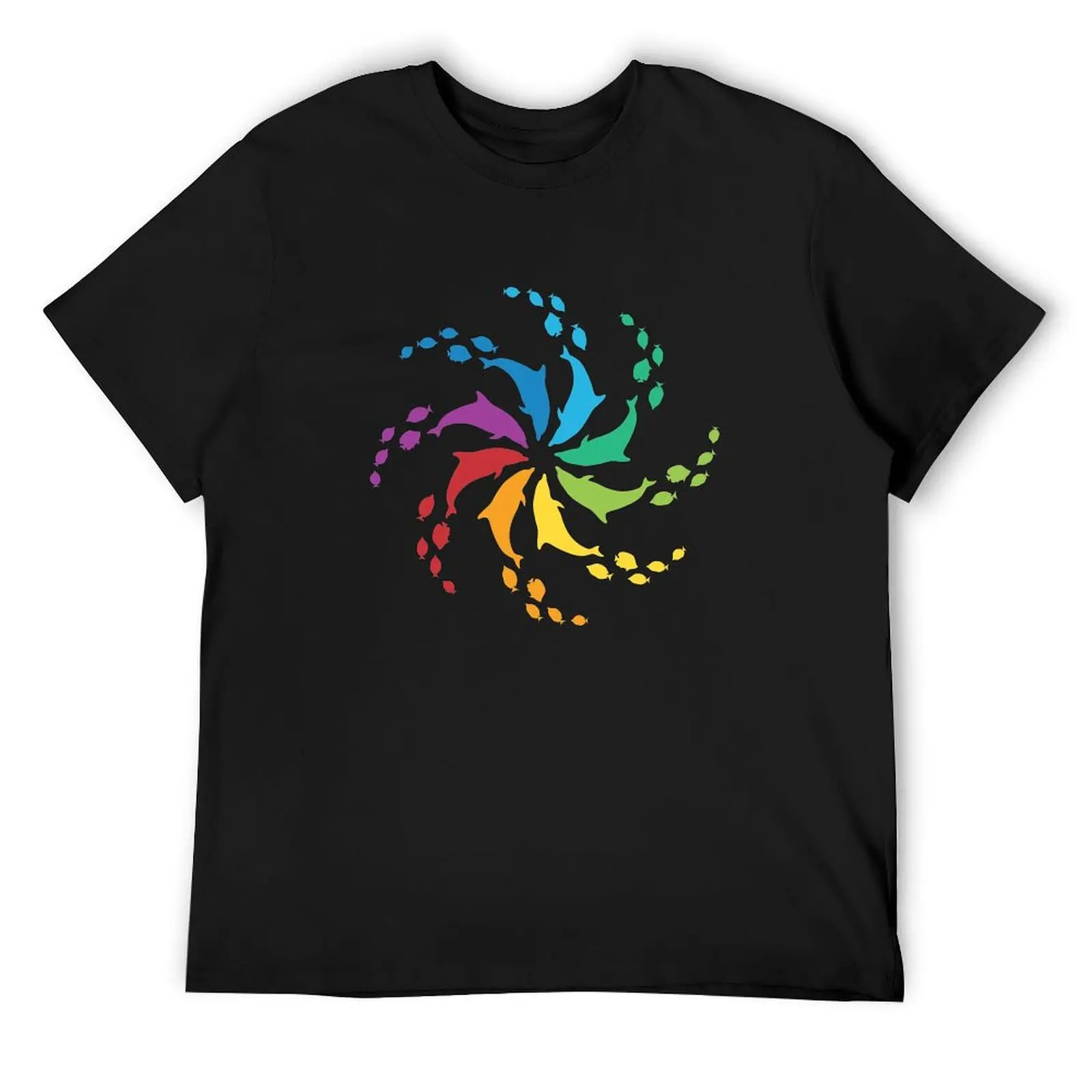 

Color: Dolphin Rainbow Pinwheel T-Shirt blanks cotton graphic tees customizeds plus sizes men clothings