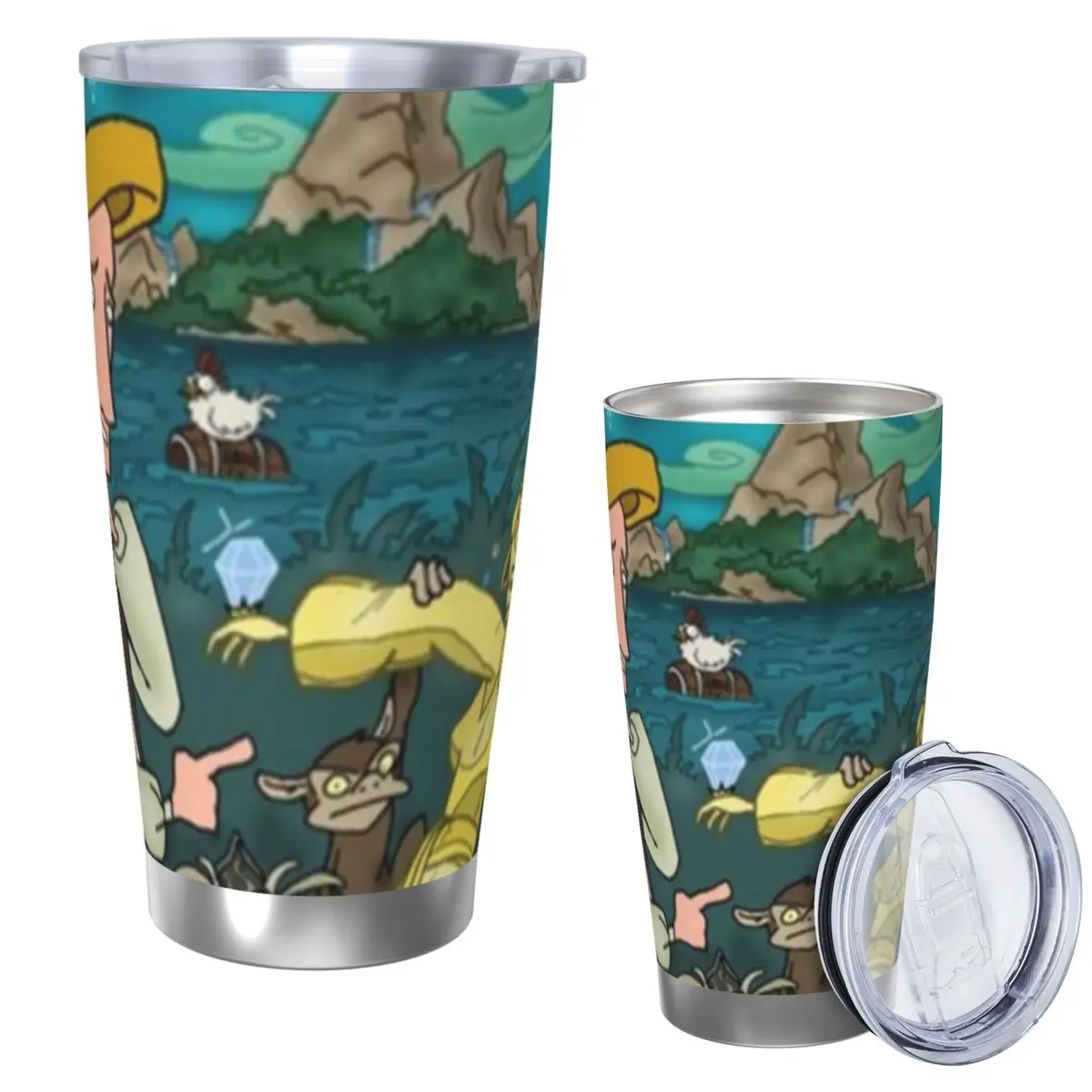 

Secret Of Monkey Island Stainless Steel Tumbler Vacuum Insulated Mug Thermal Cold Cup Straws With Lid 20oz
