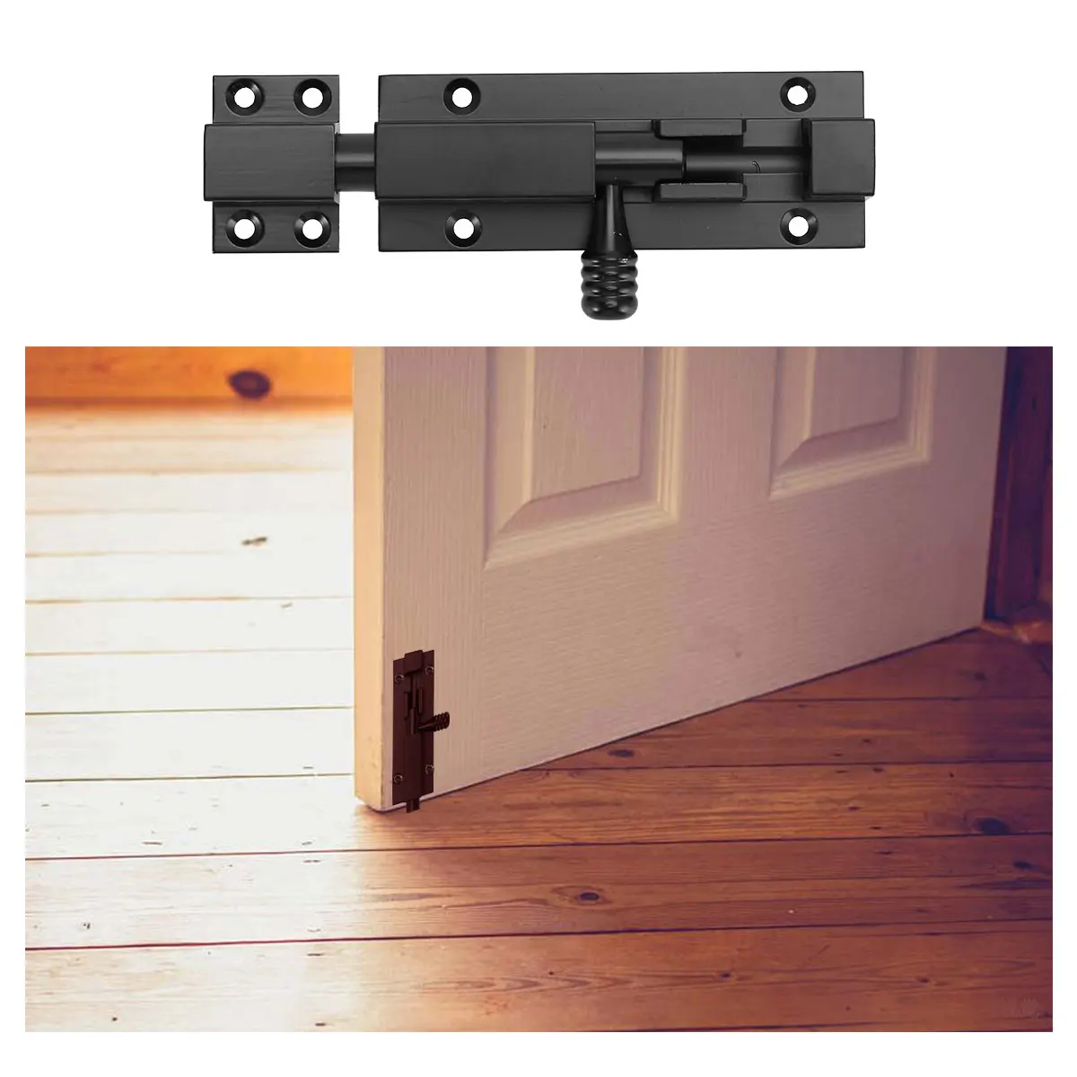 

Aluminum Alloy Sliding Latch Bolt Thick Material Long Use No Deform Rustproof Kitchen Toilet Safe Durable Easy Install Bold Core