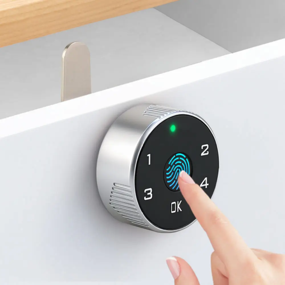 Electronic Fingerprint Password Lock Smart Drawer Locker App Control Zinc Alloy Security For Wooden Wardrobe Cabinet Storage
