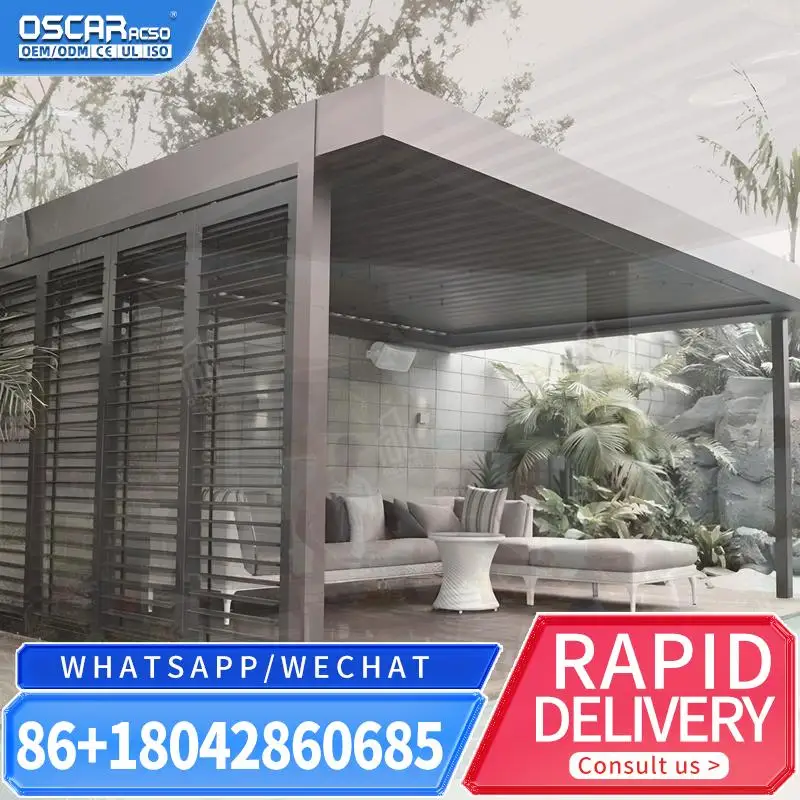 Fixed Roof Pergolas Luxury Bioclimatic Aluminum Outdoor Customized Garden Canopy Awning for Home Furniture Outdoor Spaces Backya