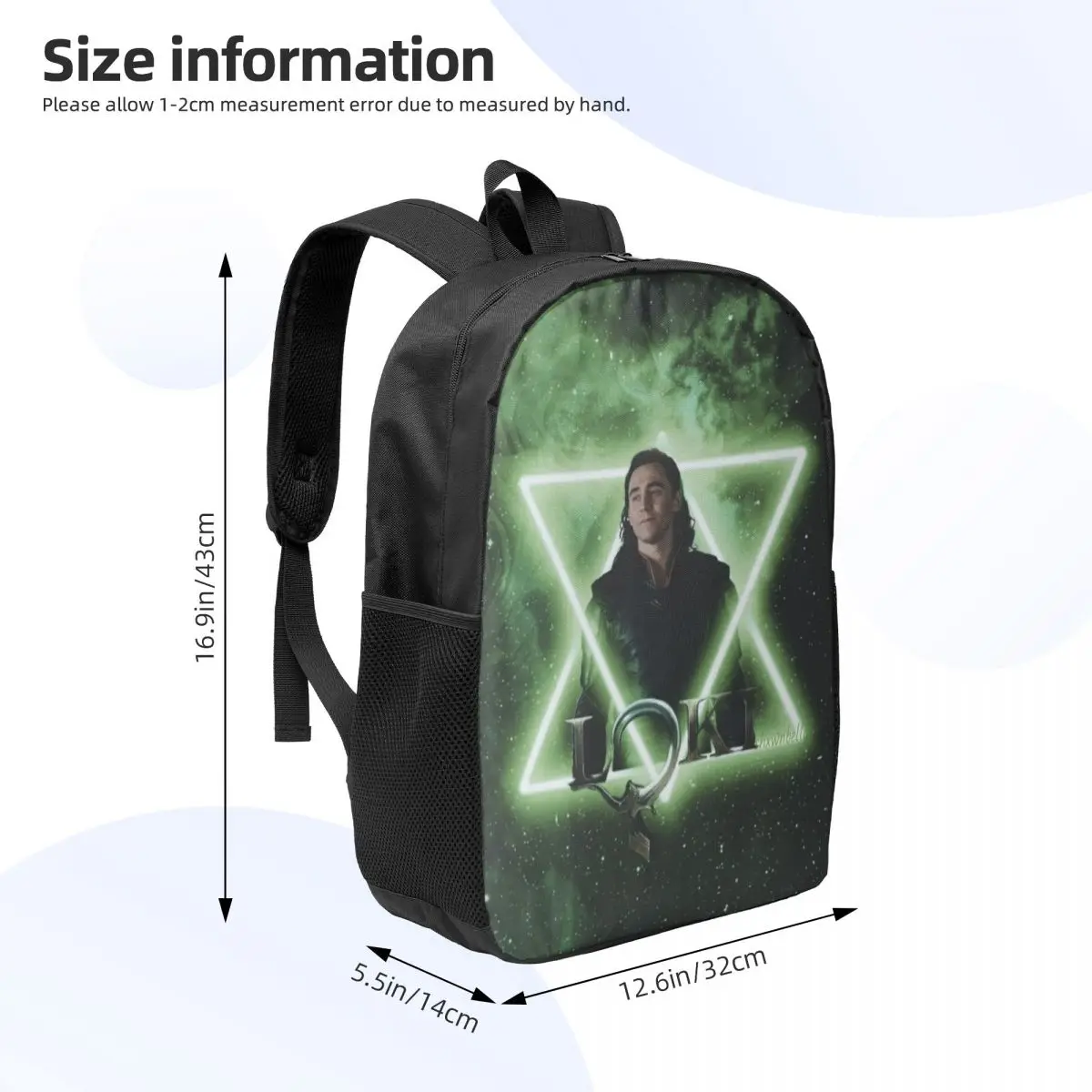 Marvel Loki 17-Inch Student Backpack - Comfortable and Practical Backpack for Daily Use, School, and Travel