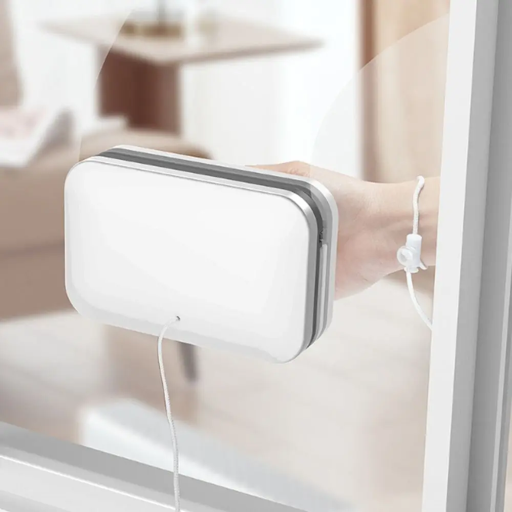 منظف نوافذ مغناطيسي متين، قابل للفصل، سهل التنظيف، منظف نوافذ على الوجهين، فرشاة تنظيف زجاجية بحبل أمان مضادة للسقوط #5