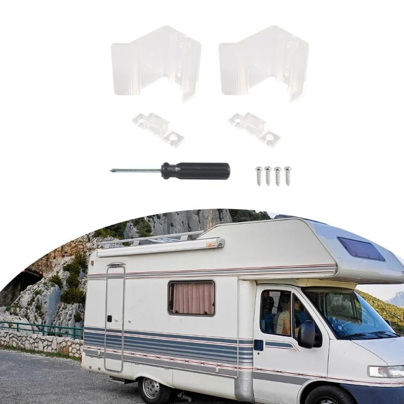 

37JE Set Of 2 Clear Motorhome Handles Anti Slip Grip Door Handle Upgrades Simple Installation for Safe & Convenient Use