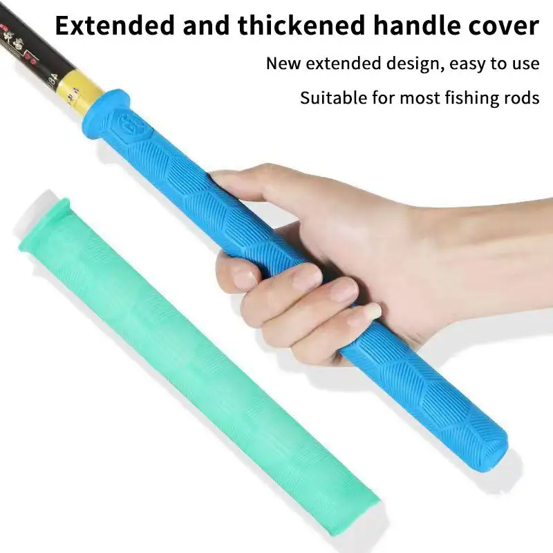 New Silicone Fishing Rod Handle Wrap Replaceable Universal Anti-slip Grips Cover Non Slip Multifunctional Hand Pole Grips - view 3