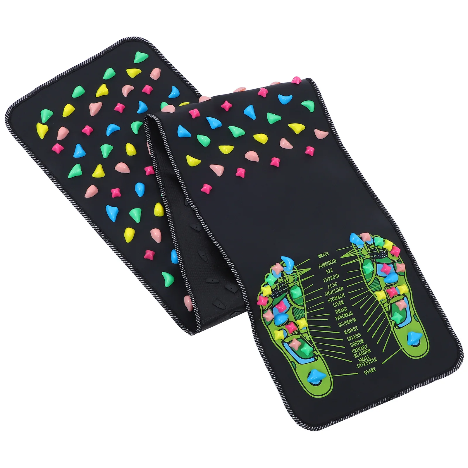 

Эргономичная массажная подушка для ног, полипропиленовый каменный коврик, стимуляция акупунктурных точек, портативная нескользящая подушка для точек давления для домашнего использования