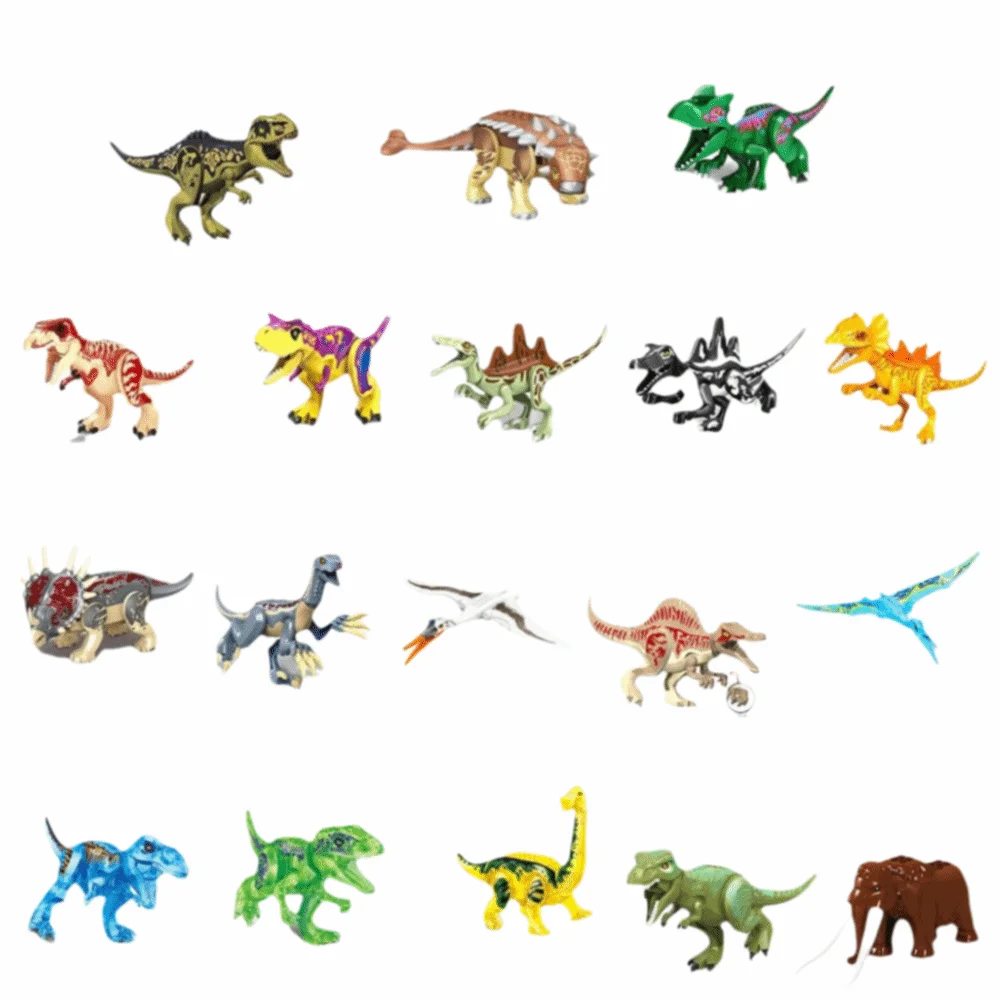 Bloques de Construcción de Dinosaurios Jurásicos de Tamaño Mini, Modelo de Ensamblaje Educativo, Bloques de Construcción de Carnotaurus, Animal Prehistórico