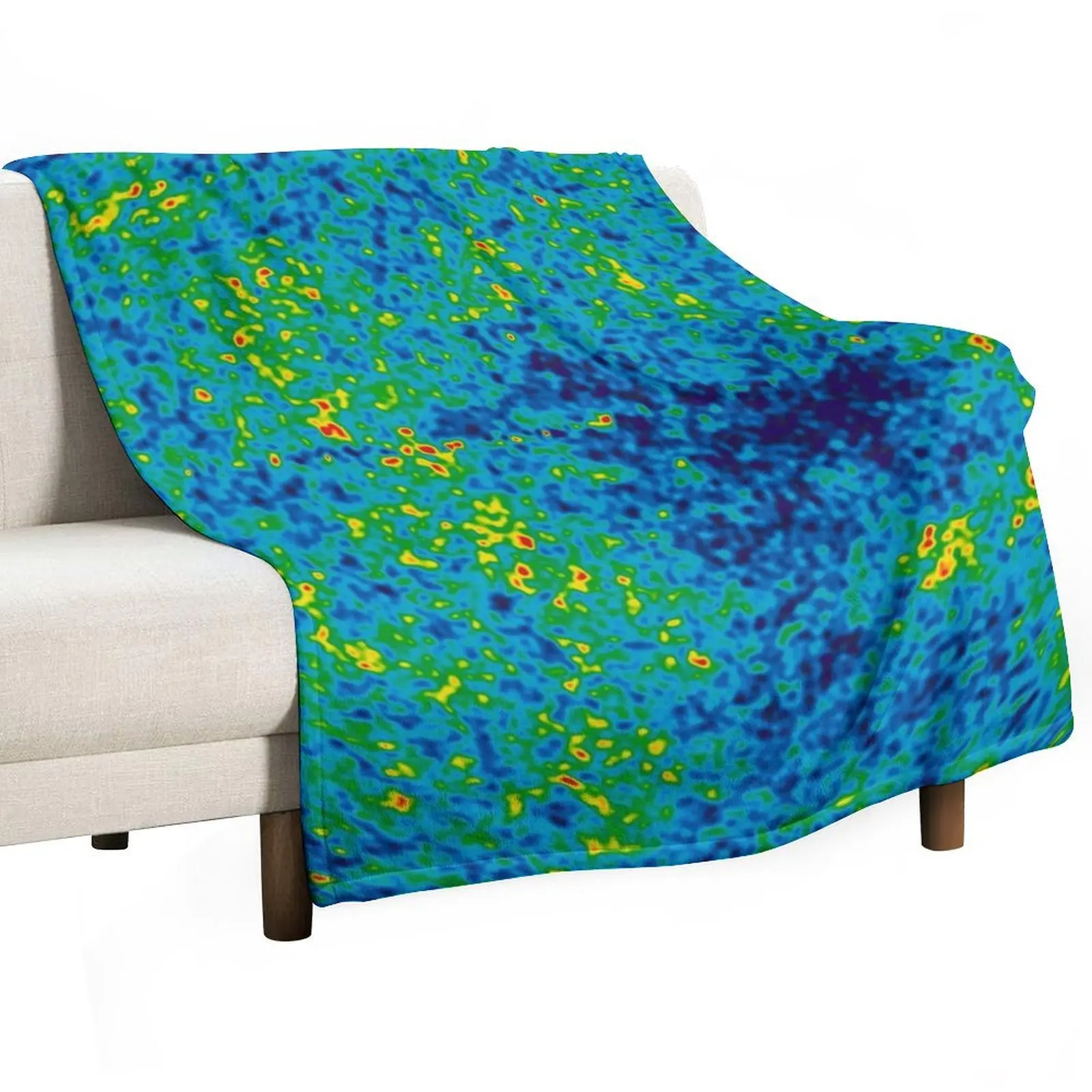 The Cosmic Microwave Background Throw Blanket Flannel Fabric Heavy Blankets