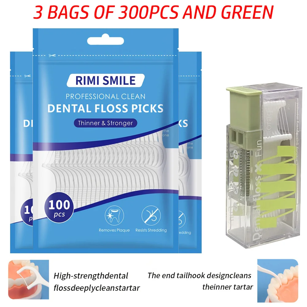 (أسعار معقولة) 50/100/300 PCS-RIMI Smile Floss - يأتي مع صندوق خيط تنظيف أوتوماتيكي - مناسب للحمل عند الخروج #4